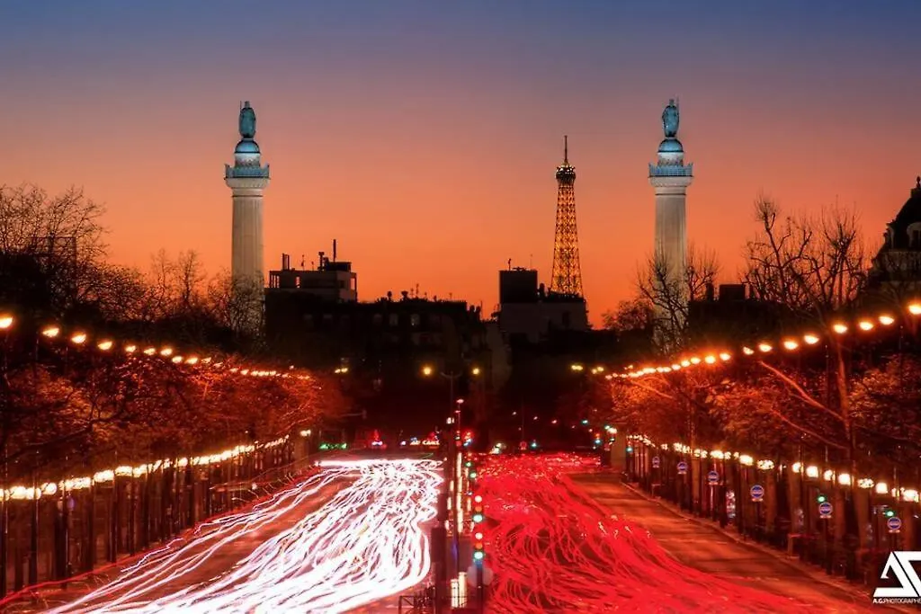 Grand T2 Elegant A Nation, Paris 아파트